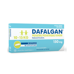 DAFALGAN SUPPOS PEDIAT 150 MG 12 SUPPOS