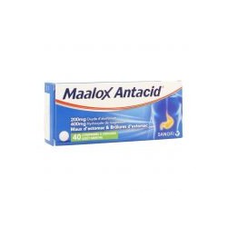 MAALOX ANTIACID 40 COMP A SUCER