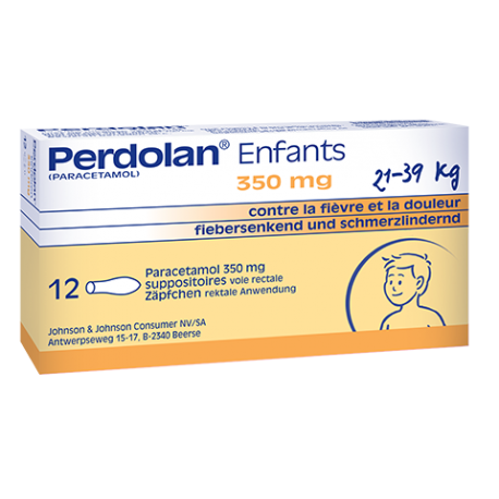 PERDOLAN SUPPOS ENFANTS 12X 350 MG