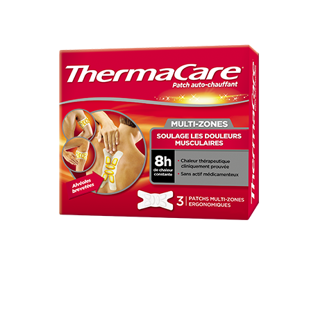 THERMACARE PATCH AUTO-CHAUFFANT MULTI-ZONES 3 PIECES