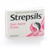 STREPSILS FRAISE SANS SUCRE 36 PASTILLES GORGE A SUCER
