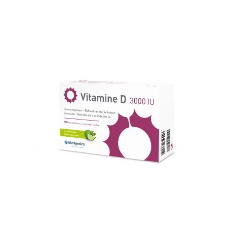 VITAMINE D3000 UNITES 168 COMPRIMES A SUCER CITRON VERT