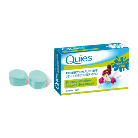 QUIES PROTECTION AUDITIVE NATATION ENFANT SILICONE 3 PAIRES