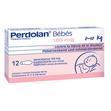 Perdolan Suppos Bebes 12x 100mg Corbiopharm