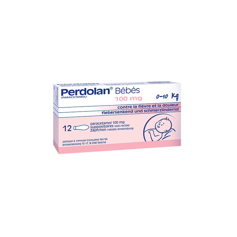 Perdolan Suppos Bebes 12x 100mg Corbiopharm