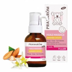 HUILE MASSAGE AMANDE DOUCE VANILLE BIO 30ML ORANAROM