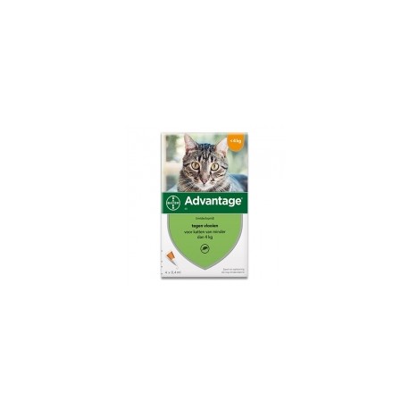 ADVANTAGE 40 VET CAT - DE 4 KG SPOT-ON 4 x 0.4 ML