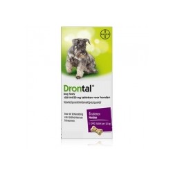 DRONTAL DOG TASTY BONE 150/144/5 6 COMPRIMES