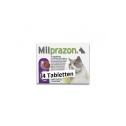 MILPRAZON 16MG/40MG CHAT + DE 2KG 4 COMPRIMES