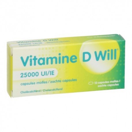 VITAMINE DWILL 25000 IU 12 CAPS MOLLES