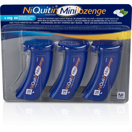 NIQUITIN MINILOZENGE 4MG 60 COMP A SUCER