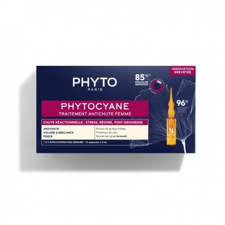 PHYTOCYANE CHEVEUX ANTI CHUTE FEMME 12 AMPOULES