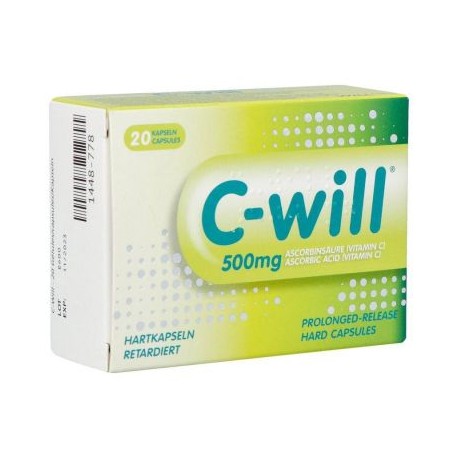 C WILL VITAMINE C 500 MG 20 CAPSULES