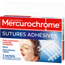 SUTURES ADHESIVES STRIPS 16 PIECES MERCUROCHROME