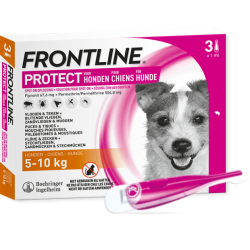 FRONTLINE PROTECT SPOT-ON SOL CHIEN 5-10KG 3 PIPETTES