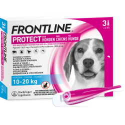 FRONTLINE PROTECT SPOT-ON SOL CHIEN 10-20KG 3 PIPETTES