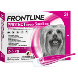 FRONTLINE PROTECT SPOT-ON SOL CHIEN 2-5 KG 3 PIPETTES