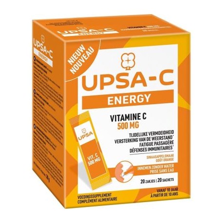 UPSA-C ENERGY VITAMINE C 500 MG 20 SACHETS ORODISPERSIBLES