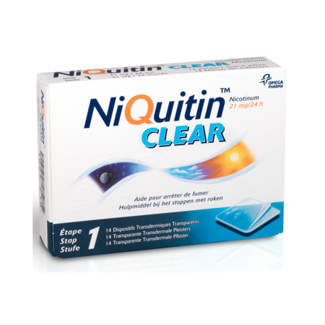 NIQUITIN CLEAR PATCHS 21MG 14 PATCHS