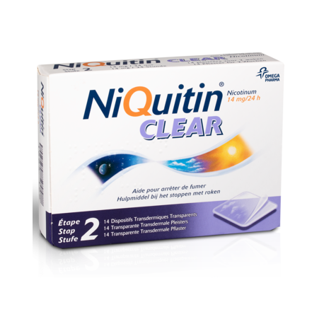 NIQUITIN CLEAR PATCHS TRANSDERMIQUES 14MG 14 PATCHS