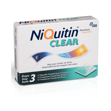NIQUITIN CLEAR 7MG 14 PATCHS