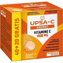 UPSA-C ENERGY VITEAMINE C 1000MG 40+20 GRATUITS