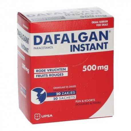 DAFALGAN INSTANT FRUITS ROUGES 500MG GRAN 20 SACHETS