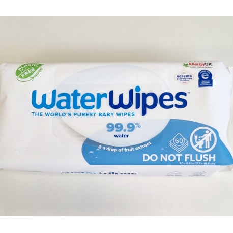 WATERWIPES 99.9% 60 LINGETTES 1+1 GRATUIT