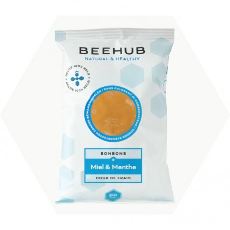 BEEHUB BONBONS MIEL & MENTHE POIVRE 80 GR