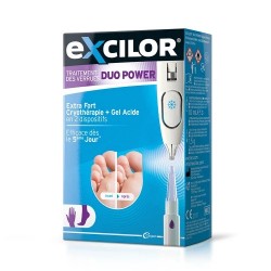 EXCILOR TRAITEMENT DES VERRUES DUO POWER CRYOTHERAPIE + GEL ACIDE