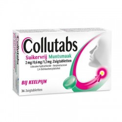 COLLUTABS SANS SUCRE MENTHE 36 PASTILLES A SUCER