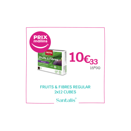 ortis fruits et fibres regular 24 cubes