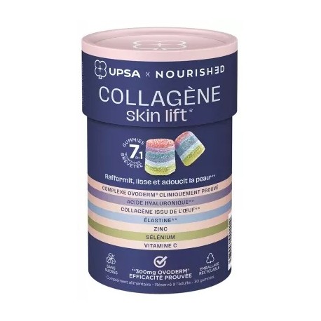 UPSA X NOURISHED GUMMIES COLLAGENE SKIN LIFT 30 GOMMES