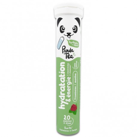 PANDA TEA HYDRATATION ET ENERGIE FRAMBOISE ET MENTHE 20 COMP EFF