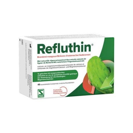 REFLUTHIN AROME FRUITE BRULURE D'ESTOMAC 48 COMP A MACHER