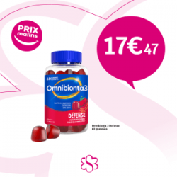 OMNIBIONTA 3 DEFENSE GUMMIES FRUITS ROUGE 60 PIECES