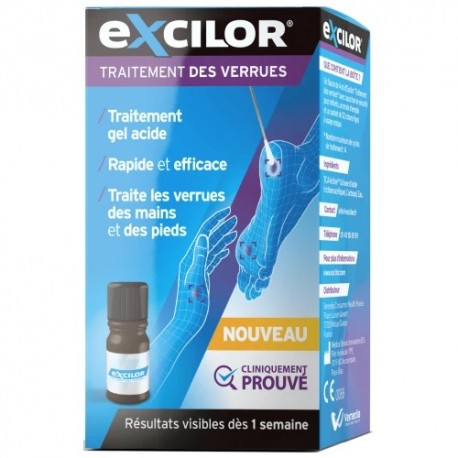EXCILOR VERRUES MAINS ET PIEDS GEL ACIDE 4ML
