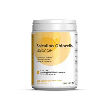 NATURAL ENERGY SPIRULINE-CHLORELLA 500 SOFT-GELULES