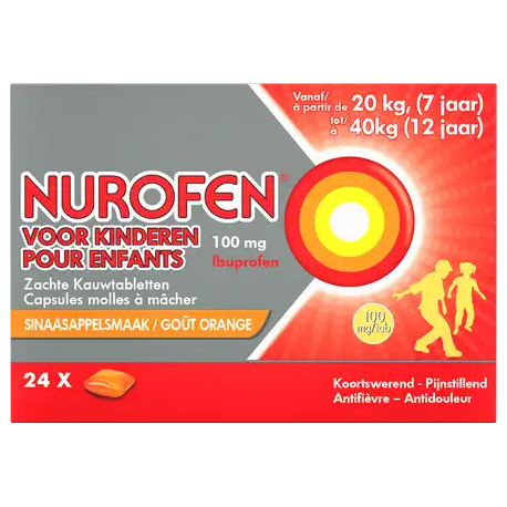 NUROFEN ENFANT 100 MG CAPS 24 MOLLES A MACHER
