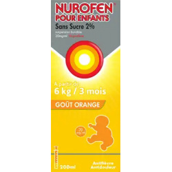 NUROFEN ENFANT 2 % SIROP ORANGE SANS SUCRE 200 ML