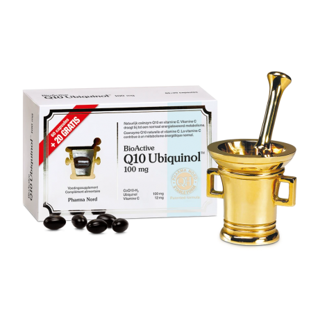 PHARMA-NORD BIO ACTIVE Q10 100MG UBIQUINOL ENERGIE 60+20 CAPS GRATUITES