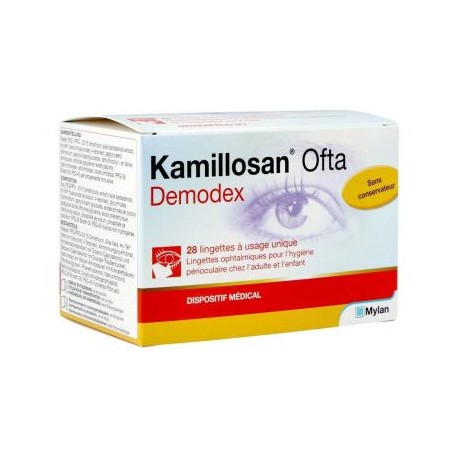 KAMILLOSAN OFTA DEMODEX 28 LINGETTES