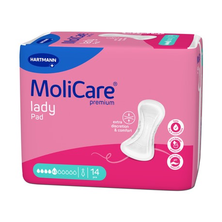 MOLICARE PREMIUM LADY PAD 4.5 DROPS 43X16,2CM 14 PIECES