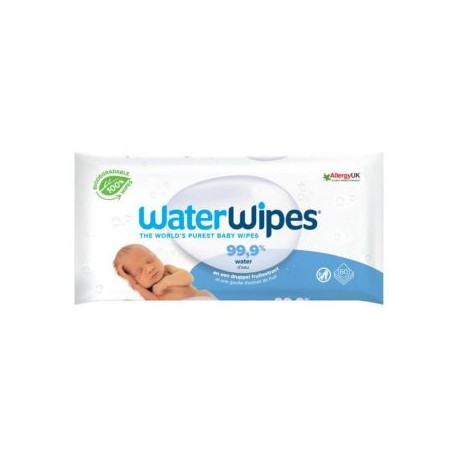 WATERWIPES 99.9% 60 LINGETTES 1+1 GRATUIT