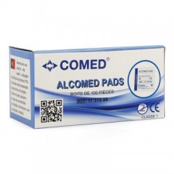 COMED ALCOMED PADS LINGETTES IMBIBEES D'ALCOOL 100 PIECES