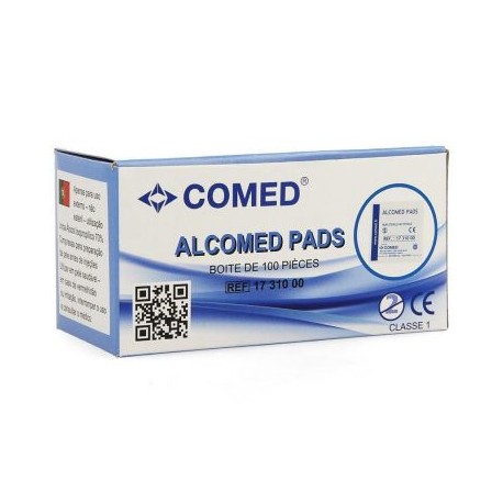 COMED ALCOMED PADS LINGETTES IMBIBEES D'ALCOOL 100 PIECES