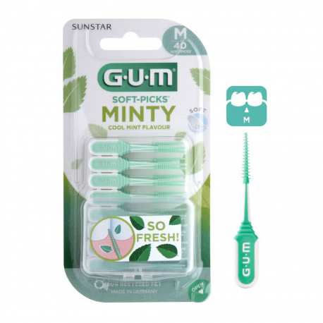 GUM SOFT PICKS MINTY TAILLE M 40 PIECES
