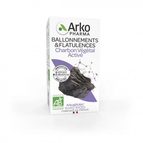ARKOGELULES CHARBON VEGETAL BIO 40 CAPS